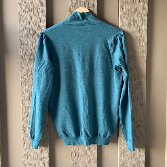ETRO Milano Teal Green High Neck Long Sleeve Sweater - Picture 4 of 14